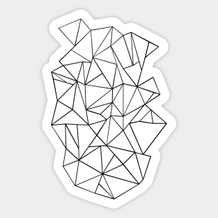 Abstraction Outline Black on White Sticker